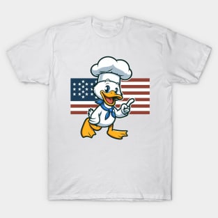 A Whimsical Tribute to American Culture in Cartoon Style T-Shirt T-Shirt